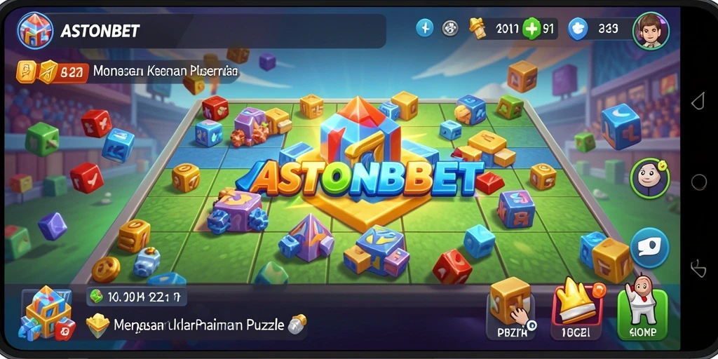 Tangkapan layar gameplay menunjukkan serunya menata teka-teki dalam ASTONBET.