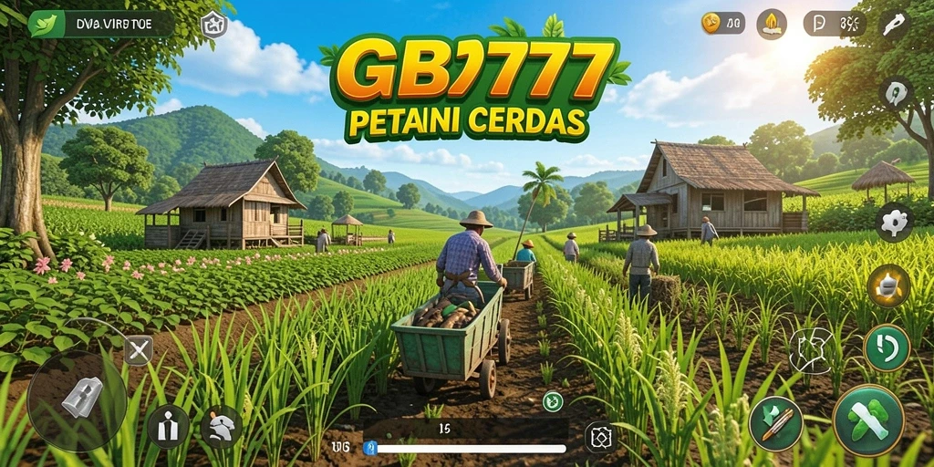 Tampilan gameplay GB777 menampilkan aktivitas bercocok tanam yang seru.