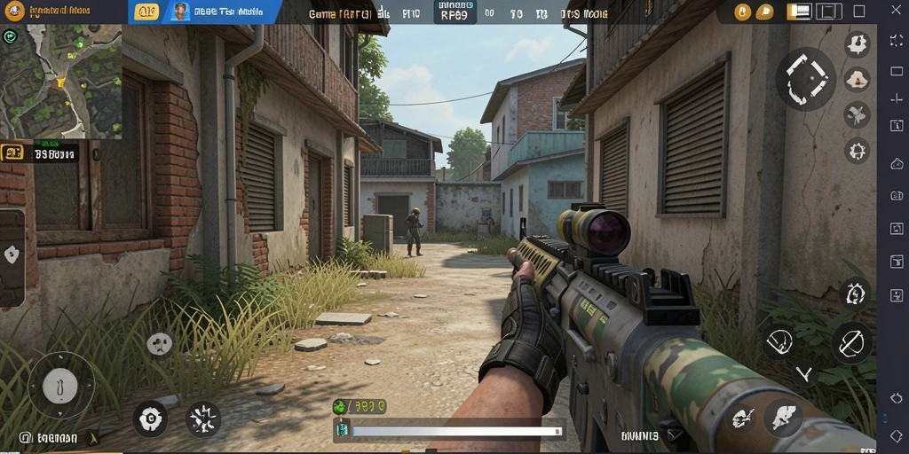 Tampilan gameplay RR89 yang menegangkan dan seru dalam aksi FPS.