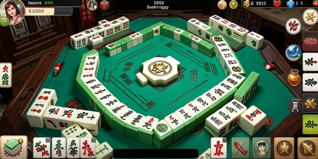 Tampilan gameplay S9S9 yang seru dan penuh warna dalam permainan Mahjong.