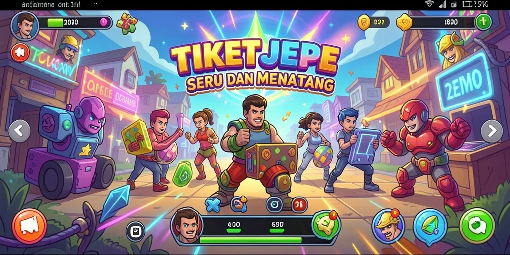 Tampilan gameplay seru dan penuh tantangan di TIKETJEPE.