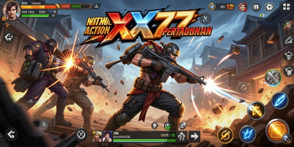 Tampilan gameplay XXX777 dengan aksi pertarungan yang seru dan mendebarkan.